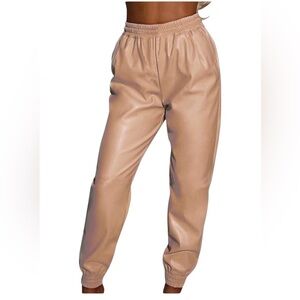 Aritzia Babaton Zedel Vegan Leather Jogger Pants